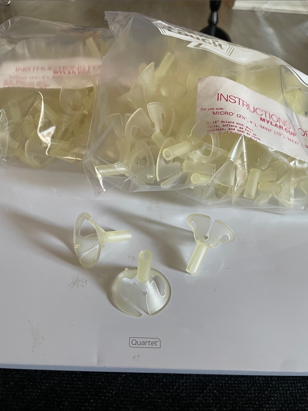Clear Plastic Balloon Collar Cups- 245Ct.- For Mylar & Latex Balloons